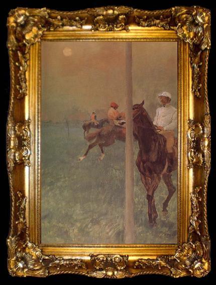 framed  Edgar Degas Reinsman  before race, ta009-2